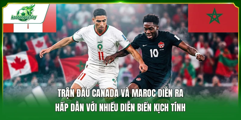 Trận đấu Canada và Maroc diễn ra hấp dẫn với nhiều diễn biến kịch tính